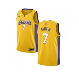 Men Nike Los Angeles Lakers #7 Larry Nance Gold Stitched NBA Swingman Jersey