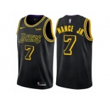 Men Nike Los Angeles Lakers #7 Larry Nance Jr. Authentic Black City Edition NBA Jersey