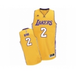 Men's Adidas Los Angeles Lakers #2 Luol Deng Swingman Gold Home NBA Jersey