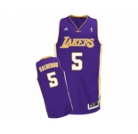 Men's Adidas Los Angeles Lakers #5 Jose Calderon Swingman Purple Road NBA Jersey