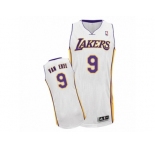 Men's Adidas Los Angeles Lakers #9 Nick Van Exel Authentic White Alternate NBA Jersey
