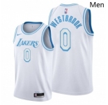 Men's Los Angeles Lakers  #0 Russell Westbrook 2021 trade white city edition jersey