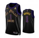 Men's Los Angeles Lakers #1 D'Angelo Russell Black 2023-24 City Edition Stitched Basketball Jersey
