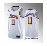 Men's Los Angeles Lakers #11 Jalen Hood-Schifino White 2023 Draft Association Edition Stitched Basketball Jersey