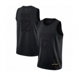 Men's Los Angeles Lakers #12 Vlade Divac Swingman Black MVP Basketball Jersey