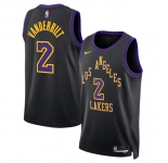 Men's Los Angeles Lakers #2 Jarred Vanderbilt Black 2025-26 City Edition Stitched Basketball Jersey