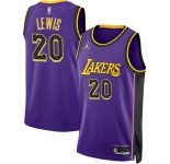 Men's Los Angeles Lakers #20 Maxwell Lewis Purple 2024 Statement Edition Stitched Basketball Jersey