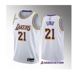 Men's Los Angeles Lakers #21 Maxwell Lewis White 2023 Draft Association Edition Stitched Basketball Jersey1