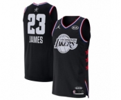 Men's Los Angeles Lakers #23 LeBron James Authentic Black 2019 All-Star Game Basketball Jersey