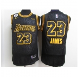 Men's Los Angeles Lakers #23 LeBron James Nike Black Player Jersey
