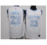 Men's Los Angeles Lakers #23 LeBron James Nike White 2020-21 Swingman Jersey