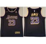 Men's Los Angeles Lakers #23 LeBron James bibigo Black Stitched Basketball Jersey