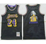 Men's Los Angeles Lakers #24 Kobe Bryant Black Marilyn Monroe Swingman Jersey