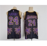 Men's Los Angeles Lakers #24 Kobe Bryant Black Throwback basketball Jersey