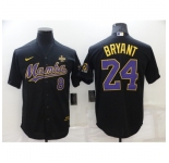 Men's Los Angeles Lakers #24 Kobe Bryant Mamba Black Jersey