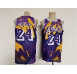 Men's Los Angeles Lakers #24 Kobe Bryant Purple Throwback basketball Jersey