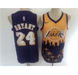Men's Los Angeles Lakers #24 Kobe Bryant s Swingman Gold salute edition 2021 New Basketball Jersey
