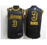 Men's Los Angeles Lakers #3 Anthony Davis Black Nike City Edition Basketball Jersey