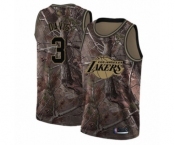 Men's Los Angeles Lakers #3 Anthony Davis Swingman Camo Realtree Collection Basketball Jersey