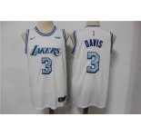 Men's Los Angeles Lakers #3 Anthony Davis White  Basketball Jersey 2021 New