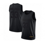 Men's Los Angeles Lakers #33 Kareem Abdul-Jabbar Swingman Black MVP Basketball Jersey