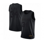 Men's Los Angeles Lakers #34 Shaquille O'Neal Swingman Black MVP Basketball Jersey