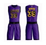Men's Los Angeles Lakers #39 Dwight Howard Swingman Purple Basketball Suit Jersey - City Edition