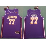 Men's Los Angeles Lakers #77 Luka Doncic Purple 2025 Statement Edition Stitched Basketball Jersey