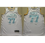 Men's Los Angeles Lakers #77 Luka Doncic White 2025 Classic Edition Stitched Basketball Jersey
