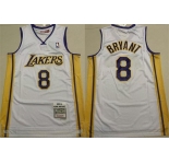 Men's Los Angeles Lakers #8 Kobe Bryant Yellow Throwback Stitched Basketball Jersey