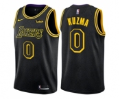 Men's Nike Los Angeles Lakers #0 Kyle Kuzma Authentic Black City Edition NBA Jersey