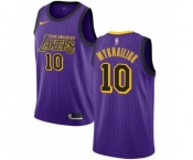 Men's Nike Los Angeles Lakers #10 Sviatoslav Mykhailiuk Swingman Purple NBA Jersey - City Edition