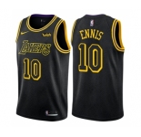 Men's Nike Los Angeles Lakers #10 Tyler Ennis Authentic Black City Edition NBA Jersey