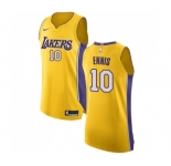 Men's Nike Los Angeles Lakers #10 Tyler Ennis Authentic Gold Home NBA Jersey - Icon Edition