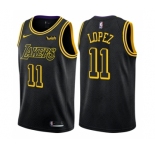 Men's Nike Los Angeles Lakers #11 Brook Lopez Swingman Black City Edition NBA Jersey