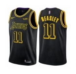 Men's Nike Los Angeles Lakers #11 Michael Beasley Authentic Black City Edition NBA Jersey