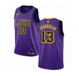 Men's Nike Los Angeles Lakers #13 Wilt Chamberlain Swingman Purple NBA Jersey - City Edition
