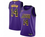 Men's Nike Los Angeles Lakers #14 Brandon Ingram Authentic Purple NBA Jersey - City Edition