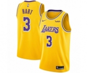 Men's Nike Los Angeles Lakers #3 Josh Hart Swingman Gold NBA Jersey - Icon Edition