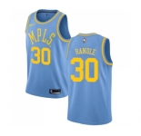 Men's Nike Los Angeles Lakers #30 Julius Randle Swingman Blue Hardwood Classics NBA Jersey