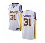 Men's Nike Los Angeles Lakers #31 Kurt Rambis Swingman White NBA Jersey - Association Edition