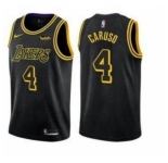 Men's Nike Los Angeles Lakers #4 Alex Caruso Swingman Black NBA Jersey - City Edition