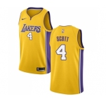 Men's Nike Los Angeles Lakers #4 Byron Scott Swingman Gold Home NBA Jersey - Icon Edition