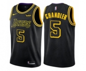 Men's Nike Los Angeles Lakers #5 Tyson Chandler Authentic Black City Edition NBA Jersey