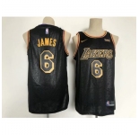 Men's Nike Los Angeles Lakers #6 LeBron James Black Basketball Jersey