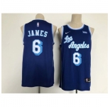 Men's Nike Los Angeles Lakers #6 LeBron James Blue Basketball Swingman Association Edition Jersey