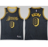 Nike Los Angeles Lakers #0 Kyle Kuzma Black NBA Swingman City Edition Jersey