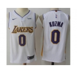 Nike Los Angeles Lakers #0 Kyle Kuzma White Stitched NBA Swingman Jersey