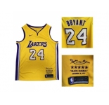 Nike Los Angeles Lakers #24 Kobe Bryant Gold NBA Swingman Black Mamba December 18. 2017 Jersey