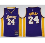 Nike Los Angeles Lakers #24 Kobe Bryant Purple NBA Swingman Black Mamba December 18. 2017 Jersey